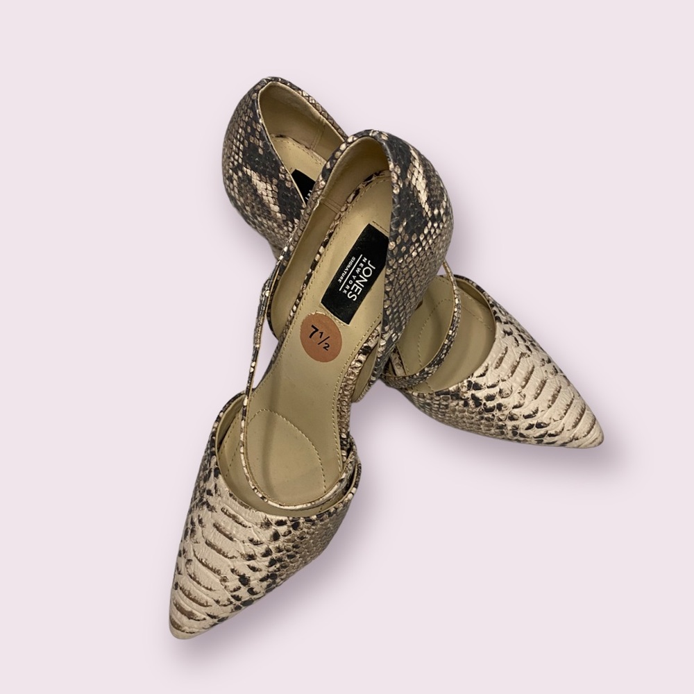 Snake print high heels